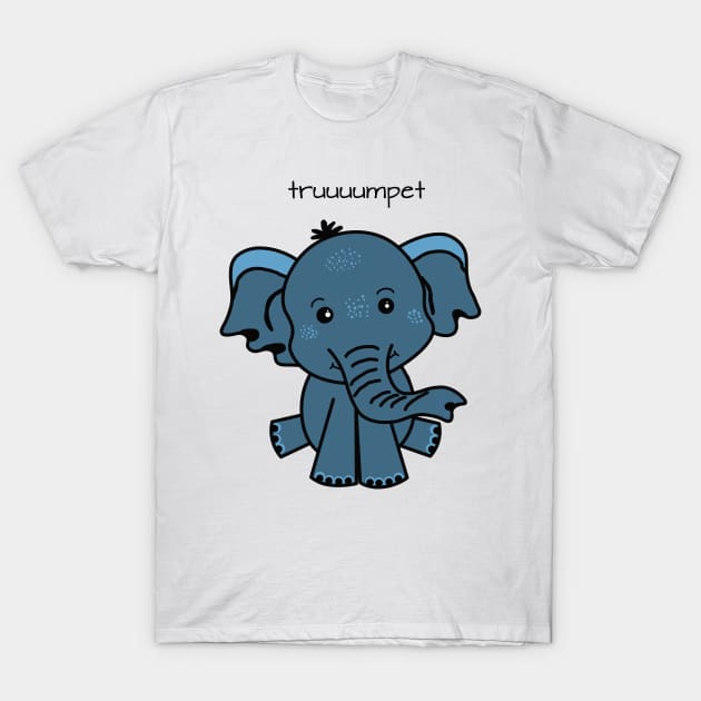 sweet funny Baby Elephant Cartoon T-Shirt by Hispaniola-Fineart